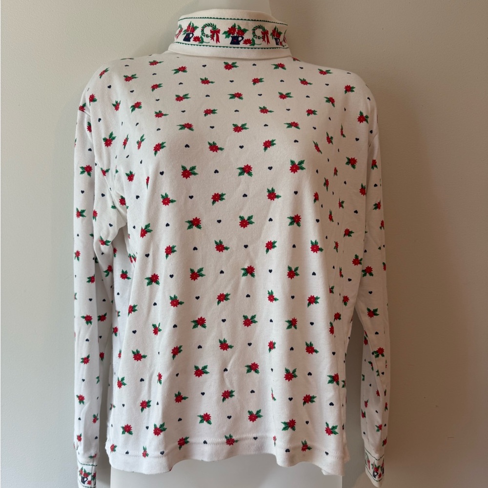 Vintage 90s White Christmas Turtleneck